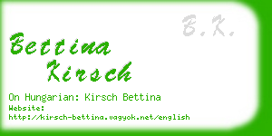 bettina kirsch business card